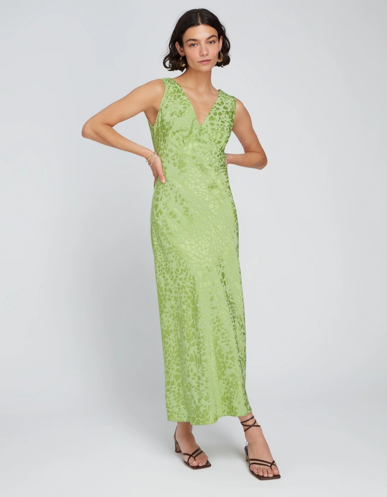 Iris Maxi Dress in Pistachio Green