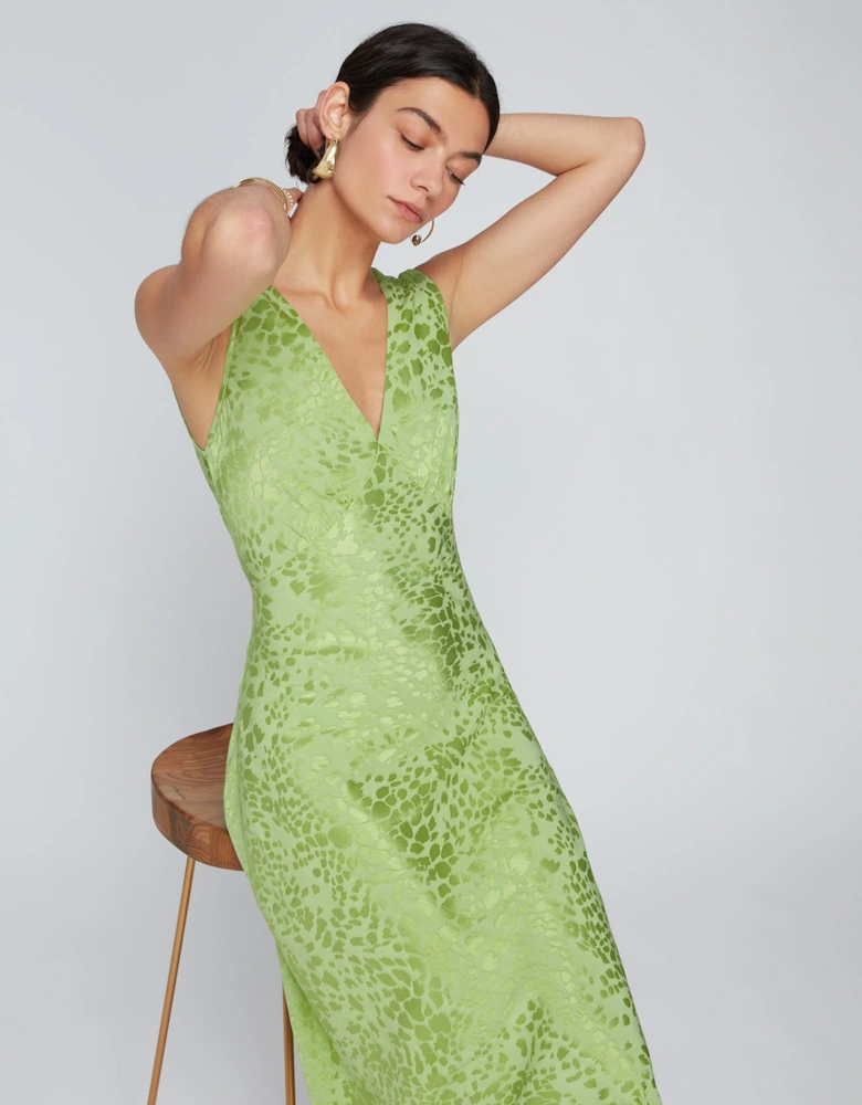 Iris Maxi Dress in Pistachio Green