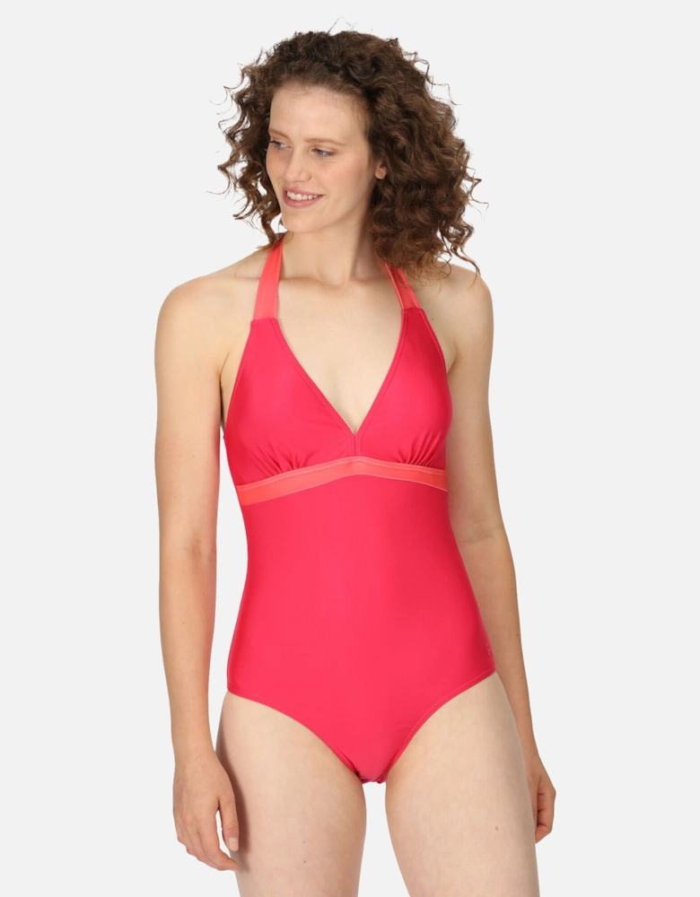 Womens/Ladies Flavia Contrast One Piece Swimsuit