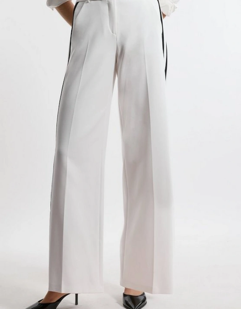 Tailored Stretch Tipped Kick Flare Trousers