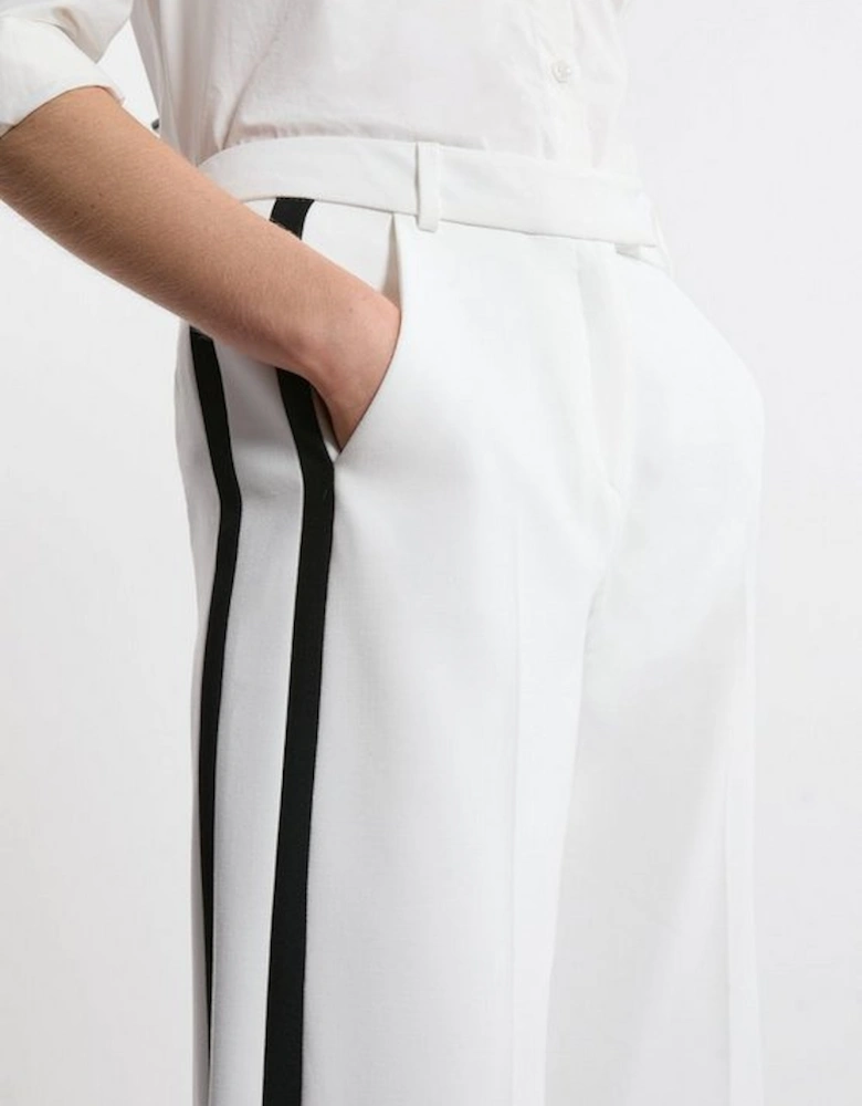 Tailored Stretch Tipped Kick Flare Trousers