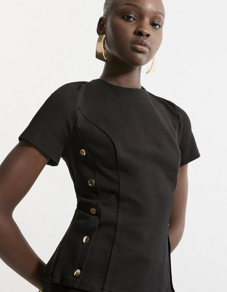 Hardwear Detail Jersey Ponte T Shirt
