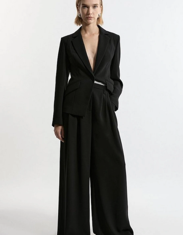 Petite Essential Tailored Wide Leg Trousers