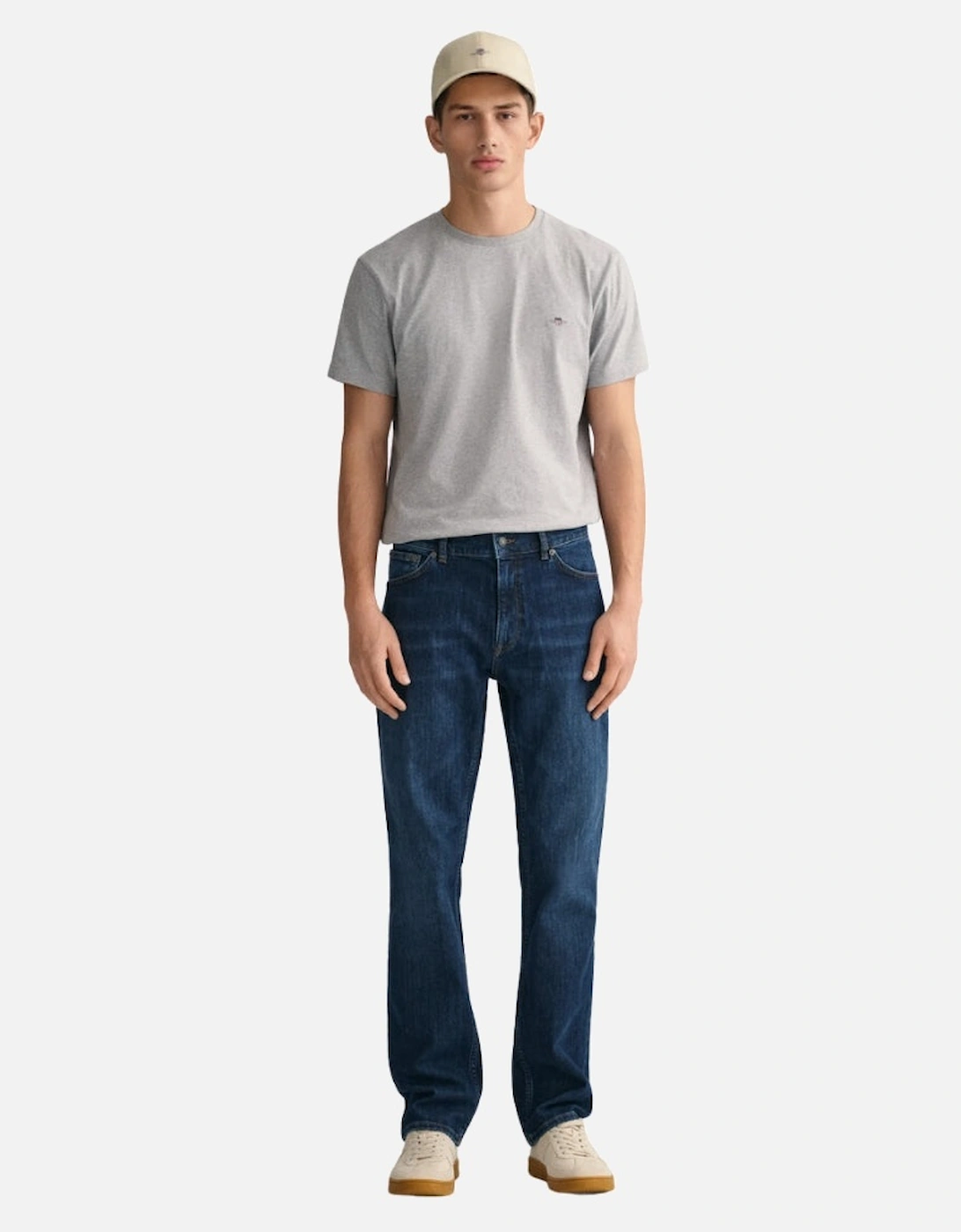 Regular Fit Jeans - Dark Blue Worn In