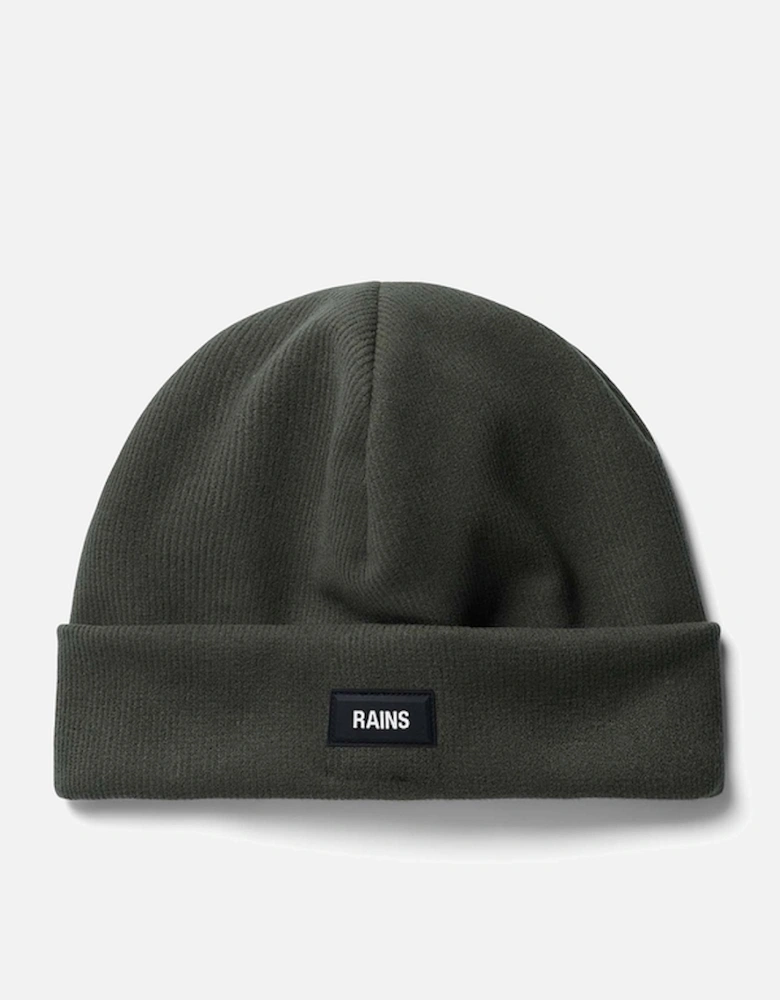 Rib-Knit Fleece-Lined Beanie