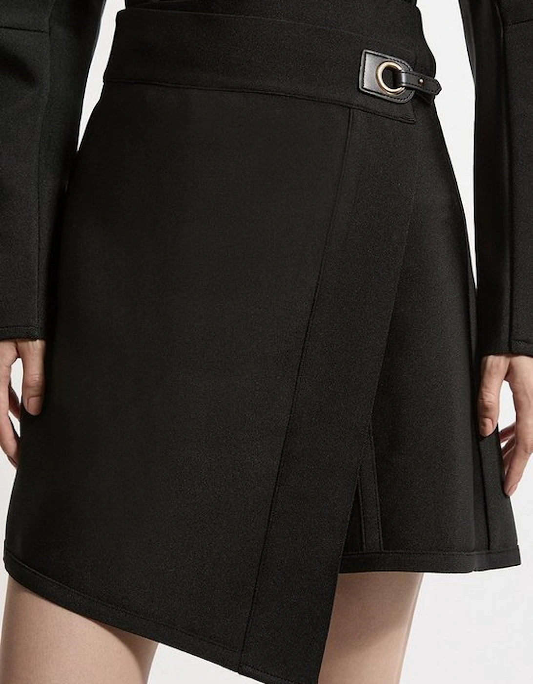 Figure Form Bandage Asymmetric Mini Skirt