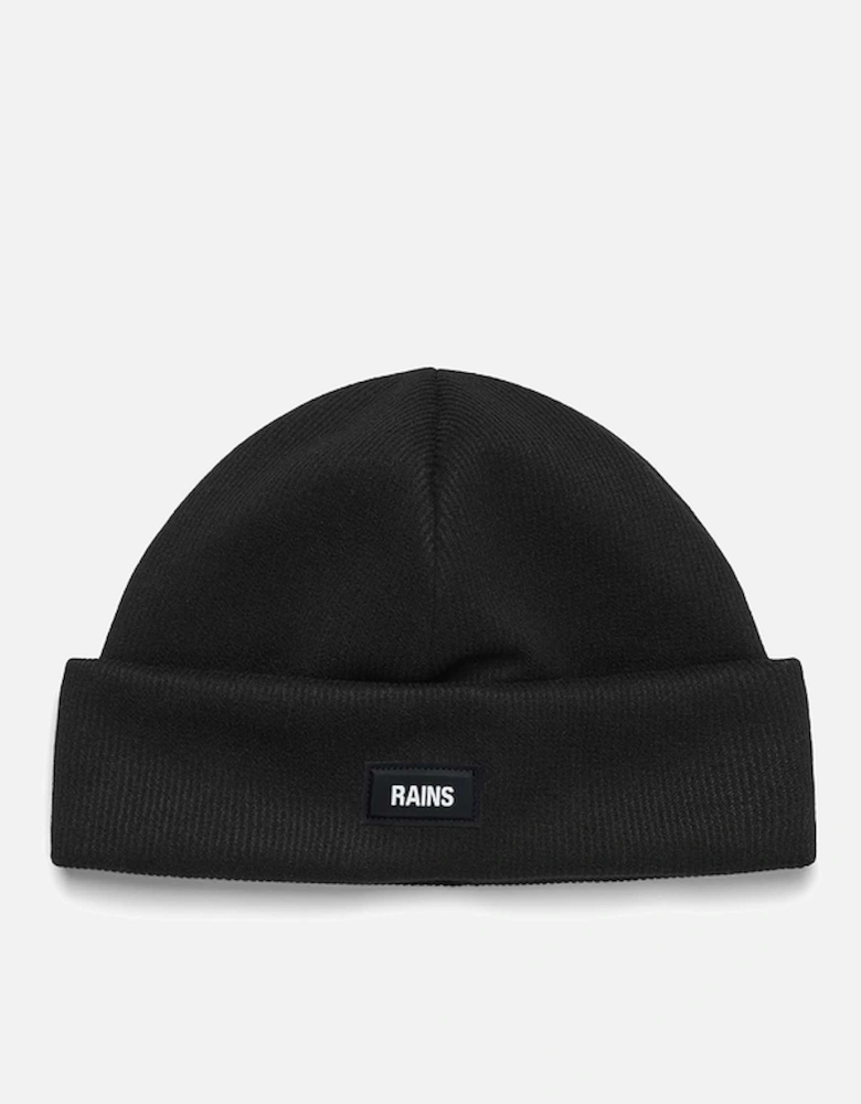 Rib-Knit Fleece-Lined Beanie