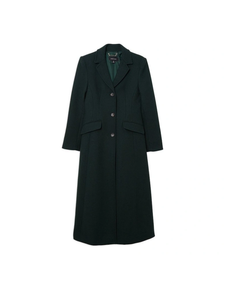 Premium Italian Manteco Wool Full Skirted Tailored Midaxi Coat