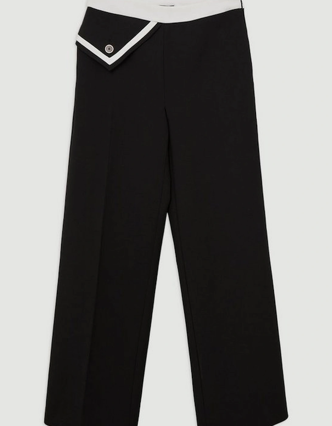 Compact Stretch Contrast Tipped Trouser