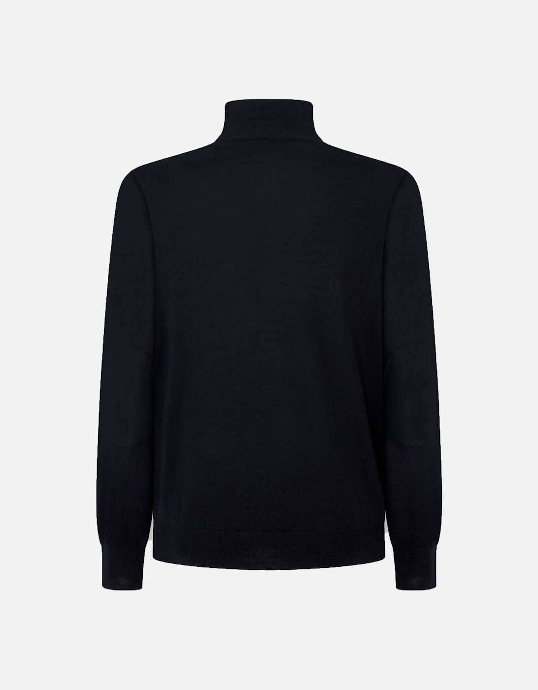 Merino Silk Half Zip Midnight Blue