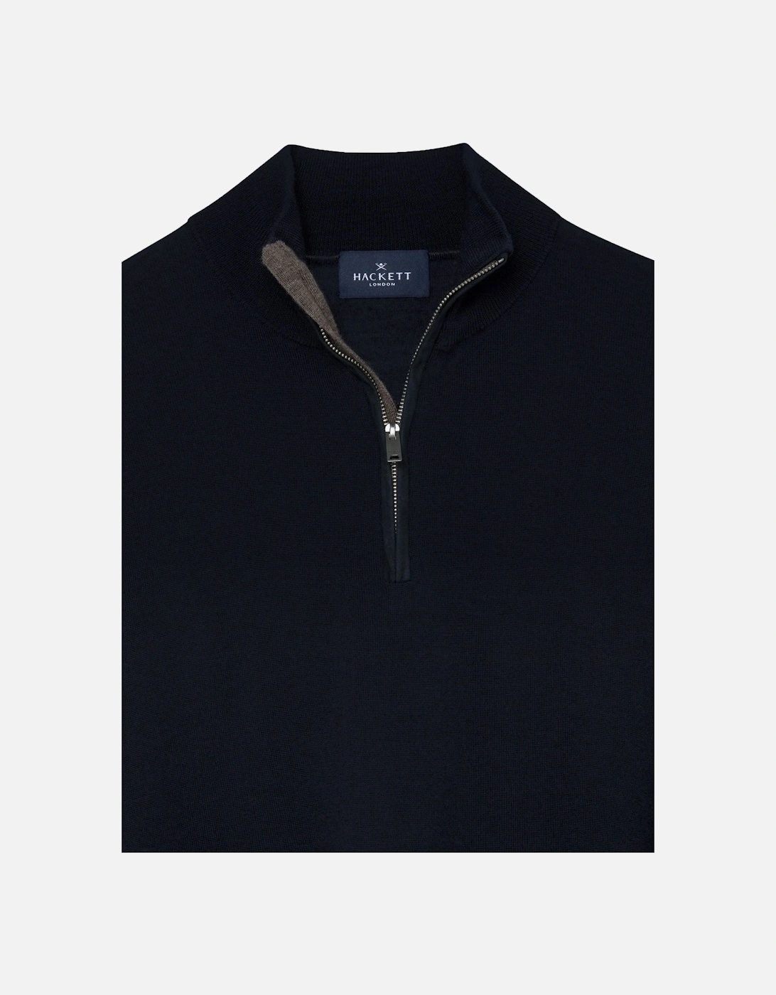 Merino Silk Half Zip Midnight Blue