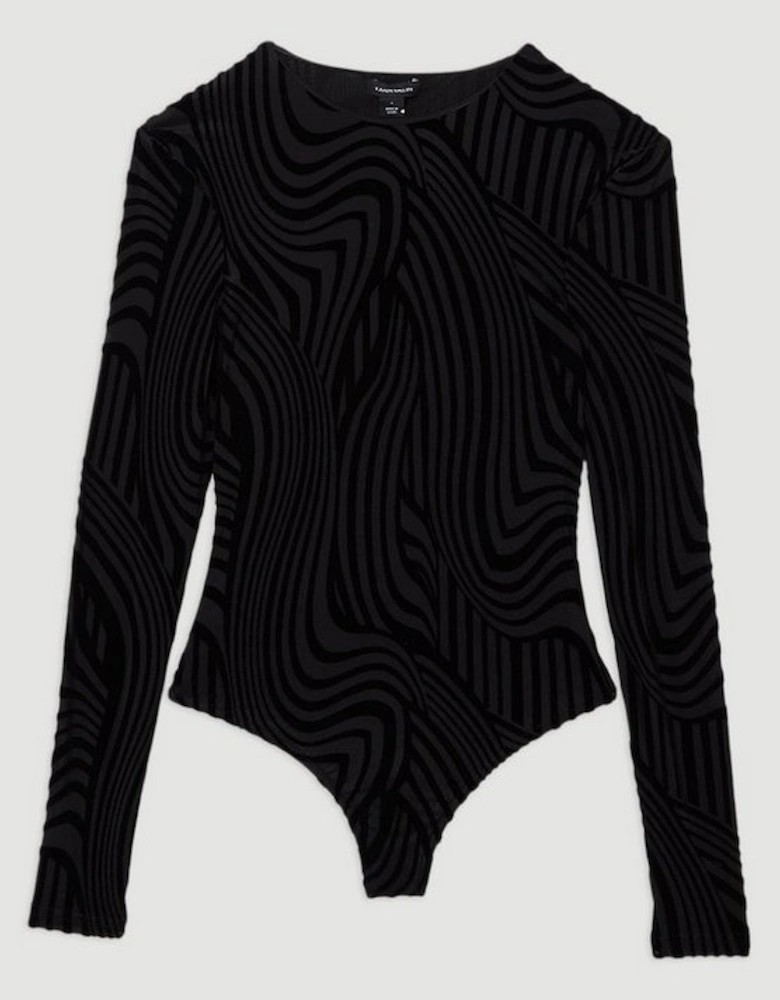 Velvet Devore Jersey Long Sleeve Bodysuit