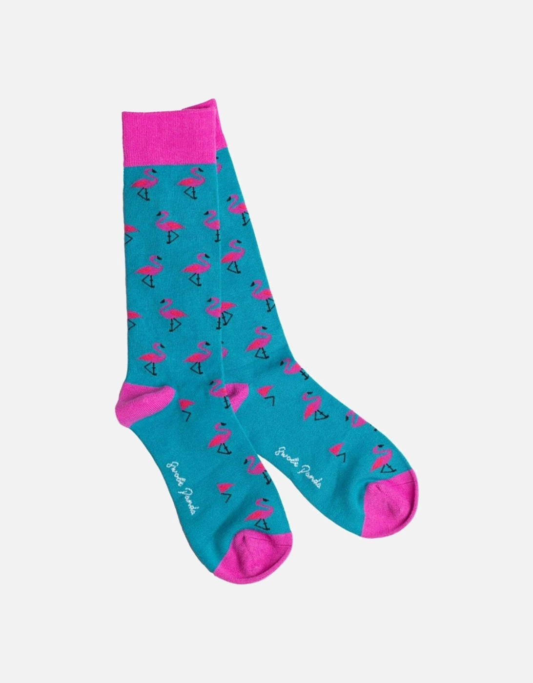 SWOLE PANDA Women's FLAMINGO COMFORT CUFF SOCKS - Blue - Size: 4/4.5/5/5.5/6/6.5/7