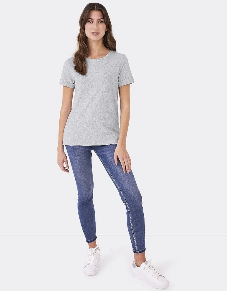 Womens Perfect Crew Slub Neck T Shirt