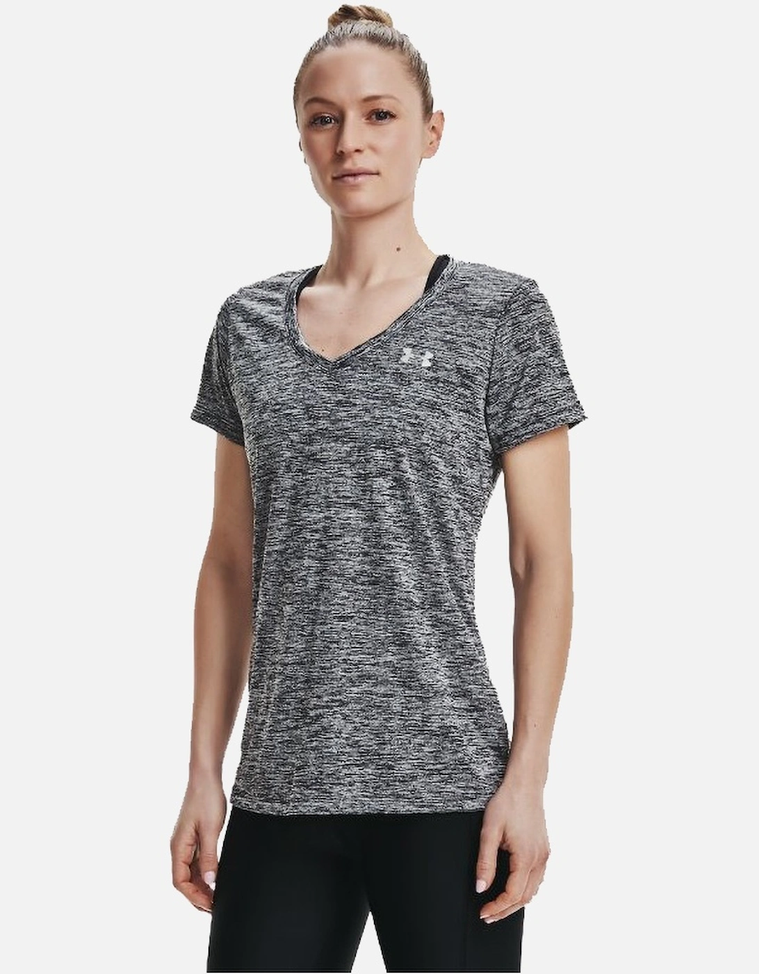 Womens UA Tech Twist V-Neck Loose Fit T Shirt, 8 of 7