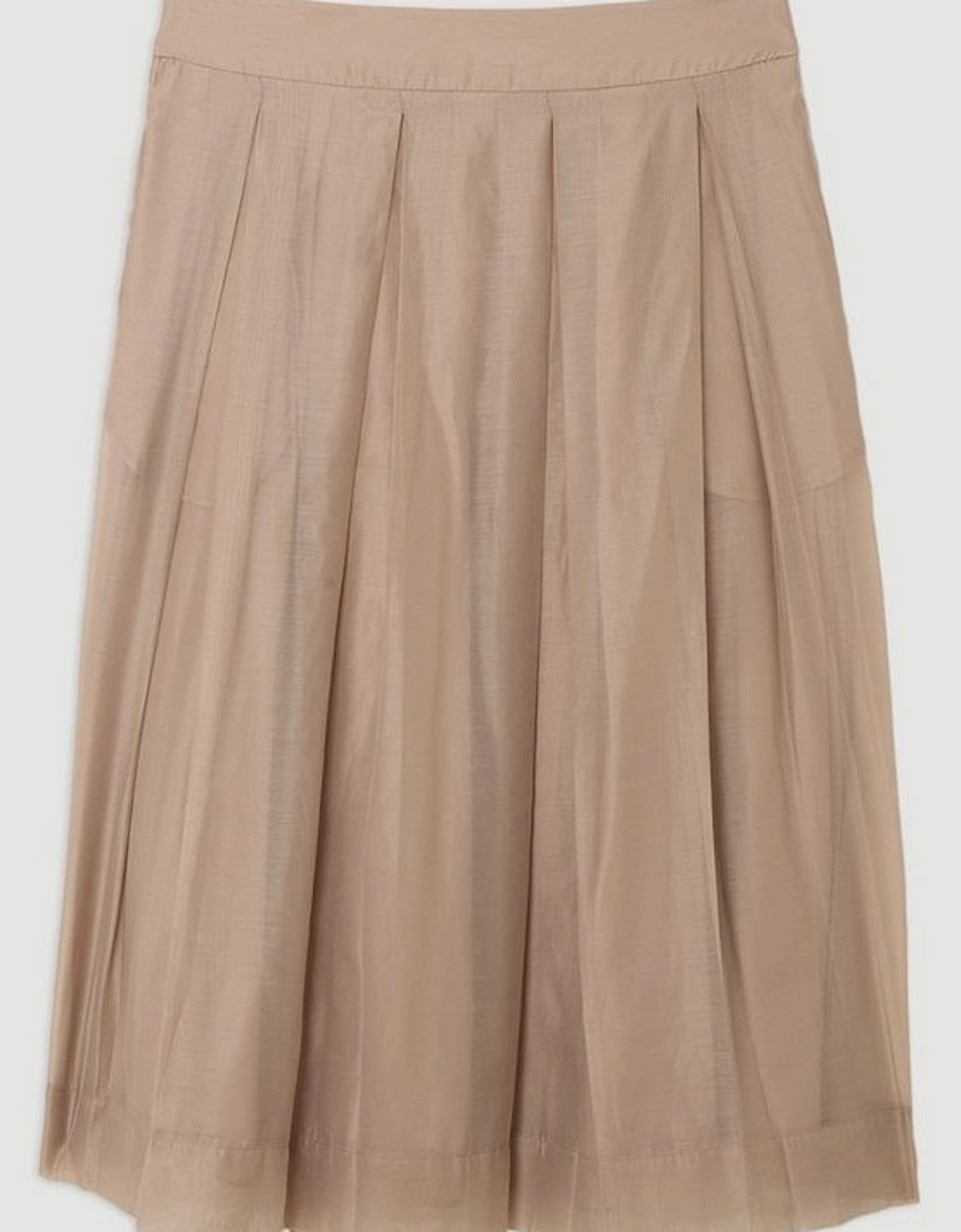 Lydia Millen Plus Size Organdie Woven Pleated Midi Skirt