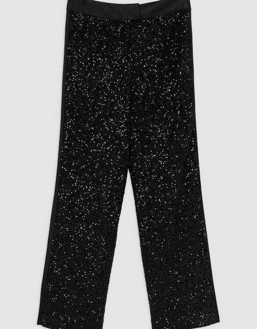 Sequin High Waisted Wide Leg Trousers