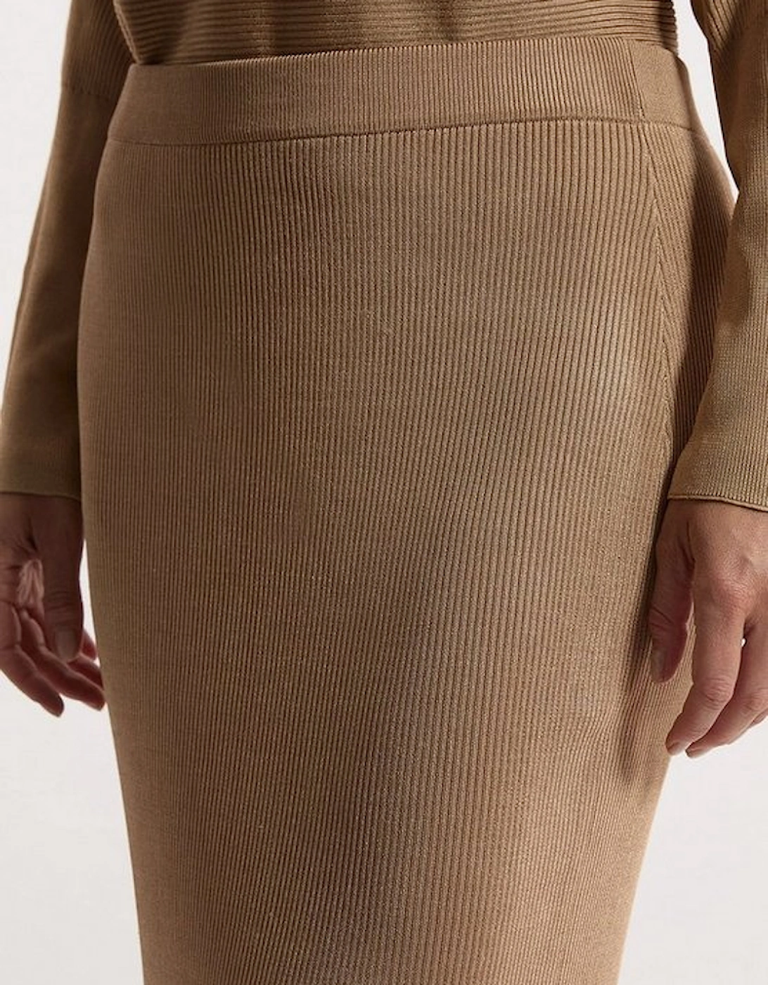 Slinky Drape Knit Column Skirt