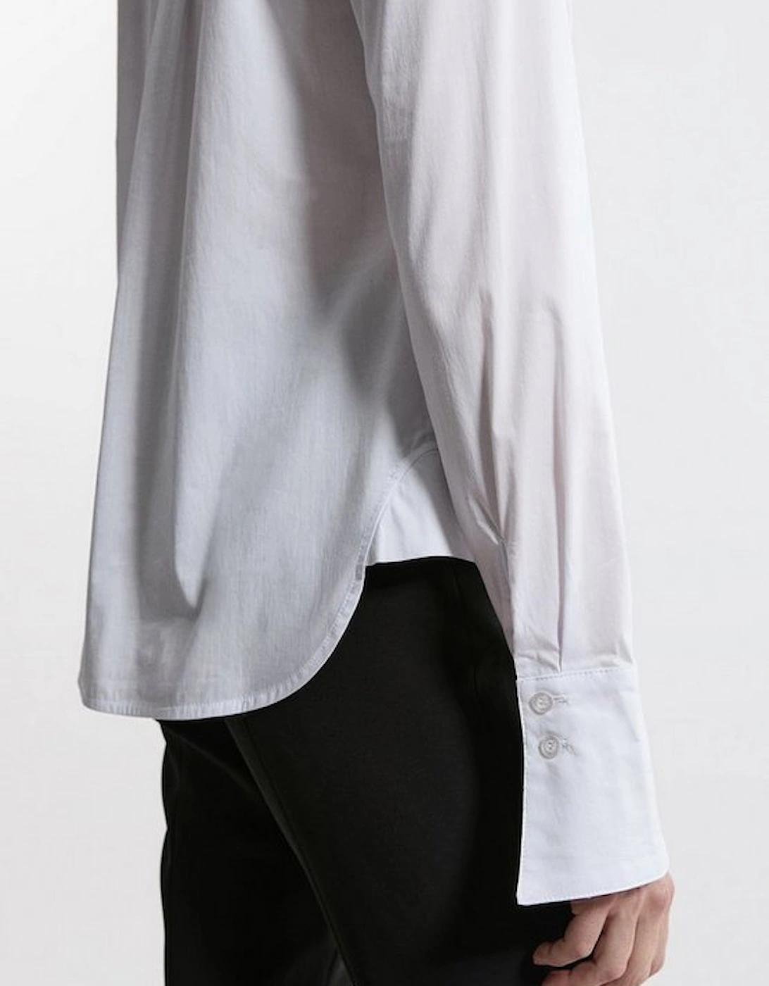 Tailored Cotton Bib Panel Detail Shirt