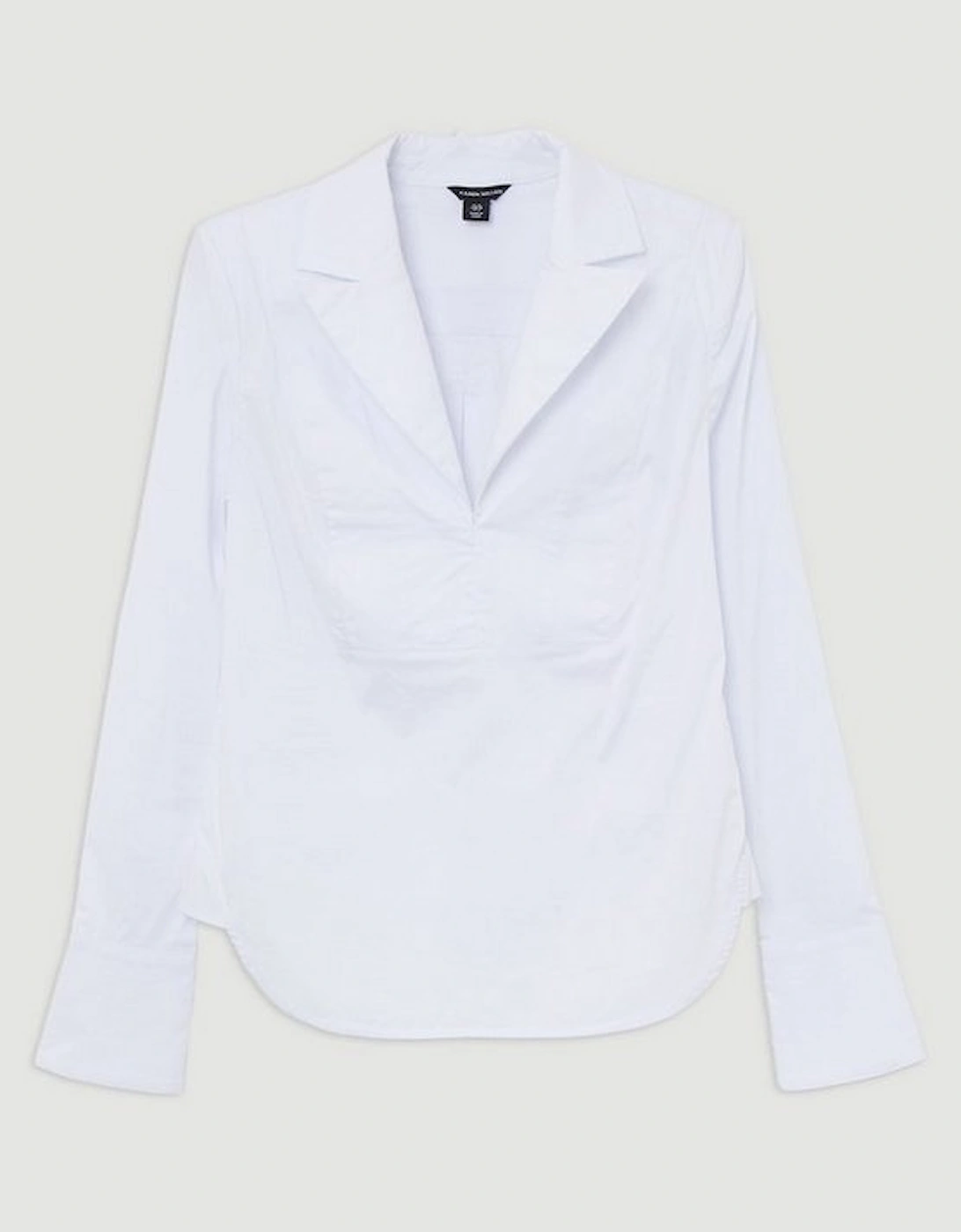 Tailored Cotton Bib Panel Detail Shirt