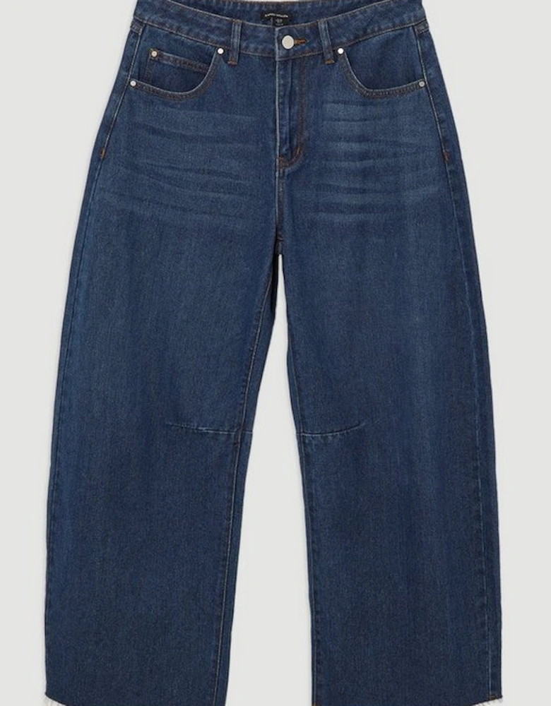 Indigo Barrel Leg Jean