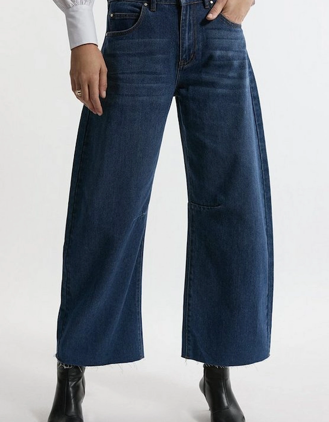 Indigo Barrel Leg Jean