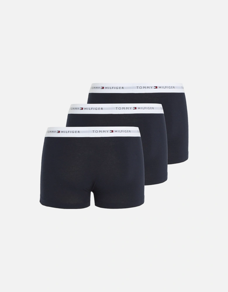 3-Pack Signature Essential Logo Boxer Trunks, Navy