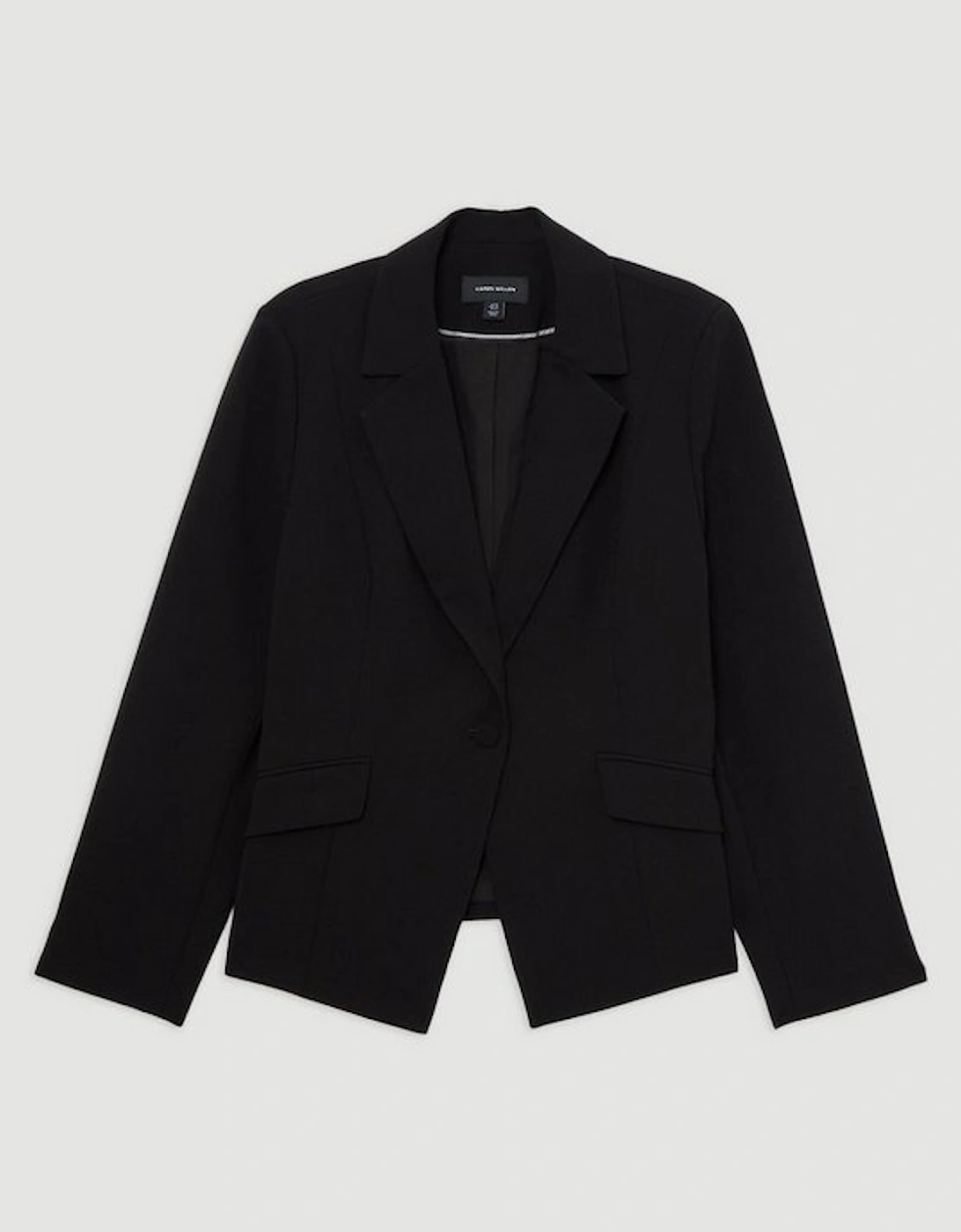 Plus Size Tailored Crepe Single Breasted Blazer Jacket