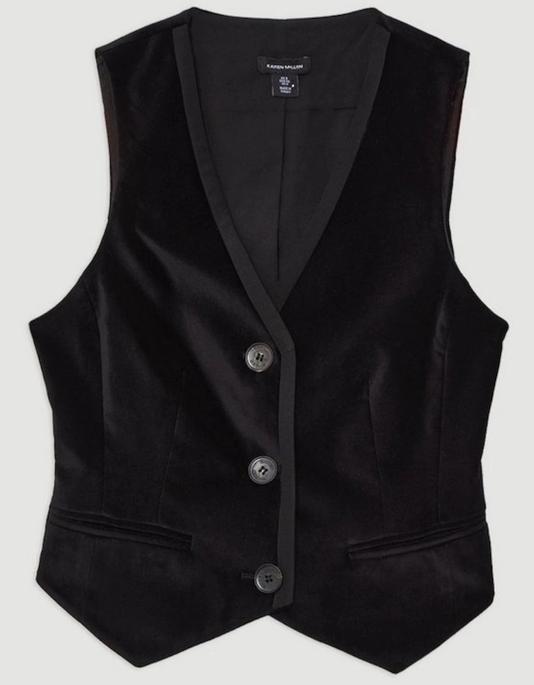 Velvet Grosgrain Tailored Waist Coat