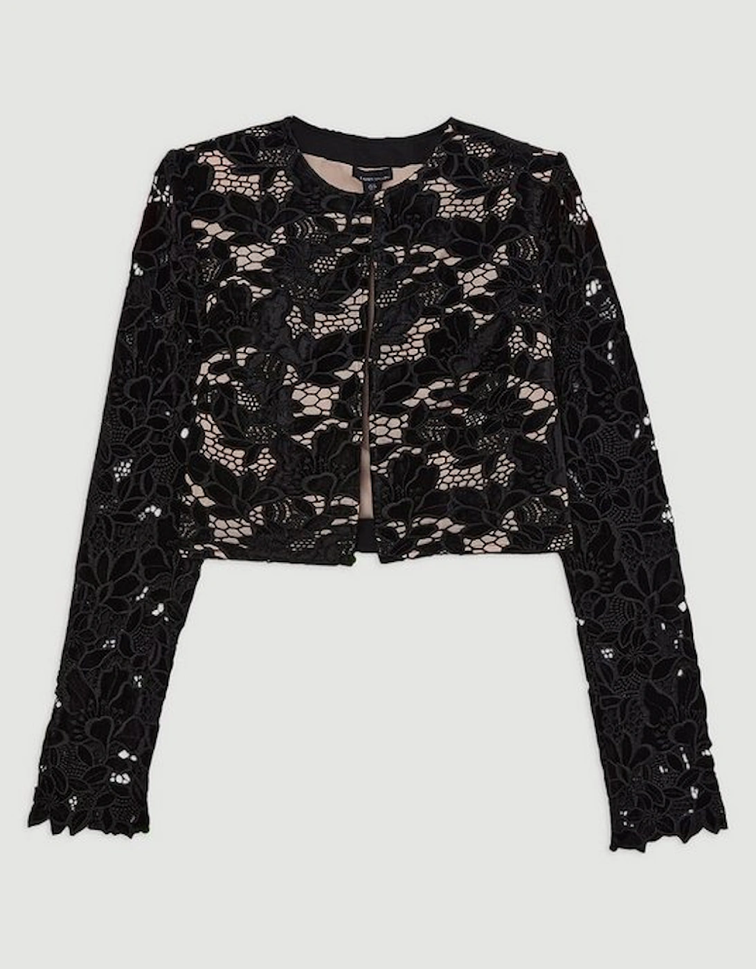 Velvet Cutwork Lace Detail Jacket