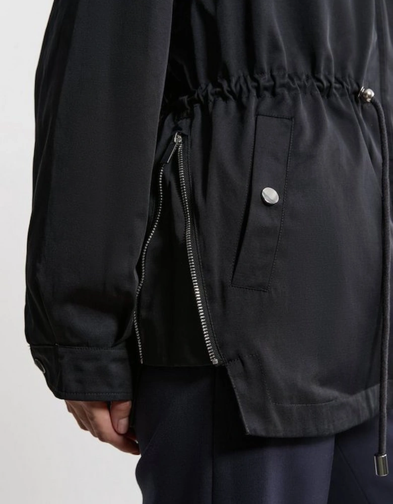 Faux Fur Lined Hooded Parka Coat