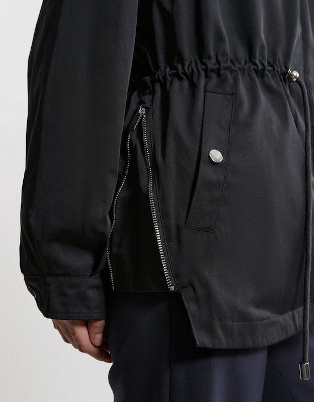 Faux Fur Lined Hooded Parka Coat
