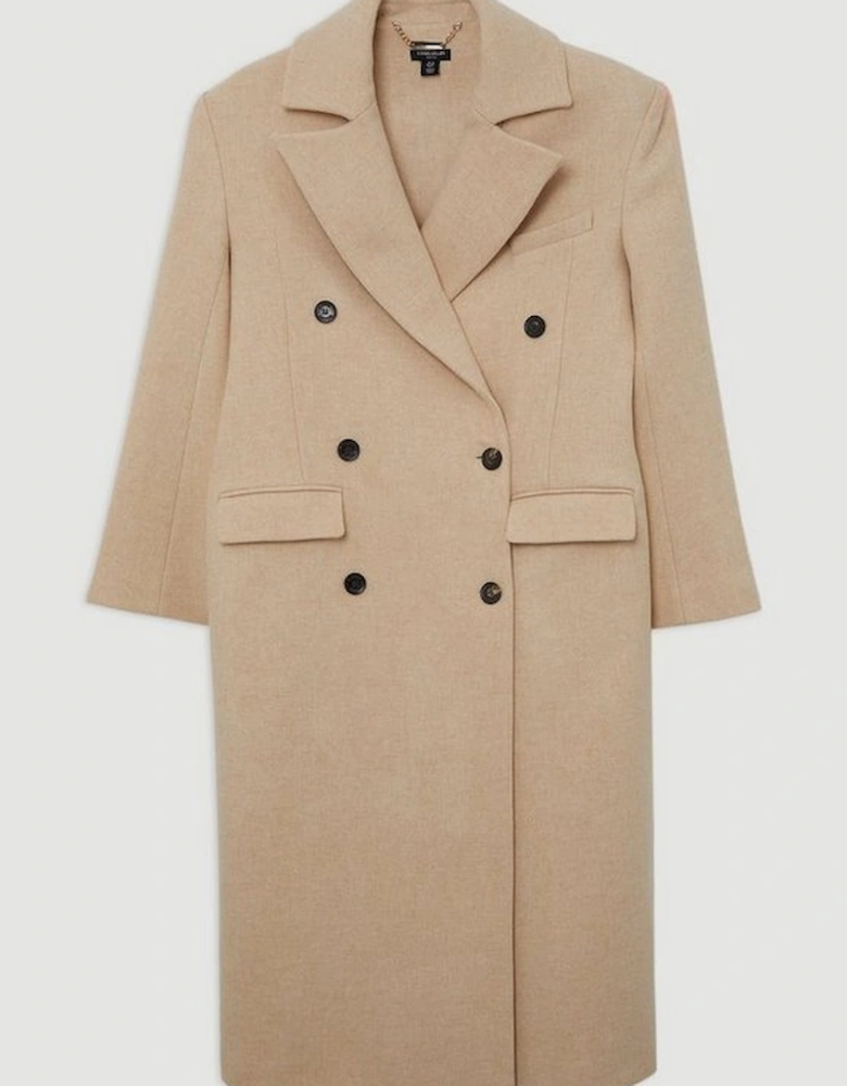 Premium Italian Manteco Wool Strong Shoulder Oversized Midi Coat