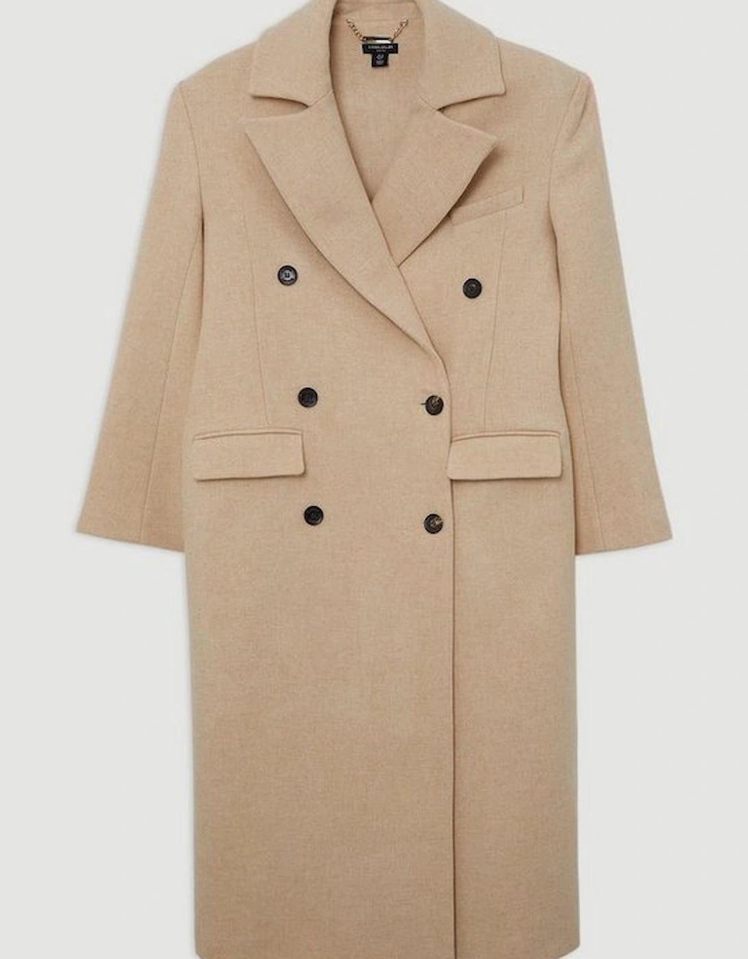 Premium Italian Manteco Wool Strong Shoulder Oversized Midi Coat