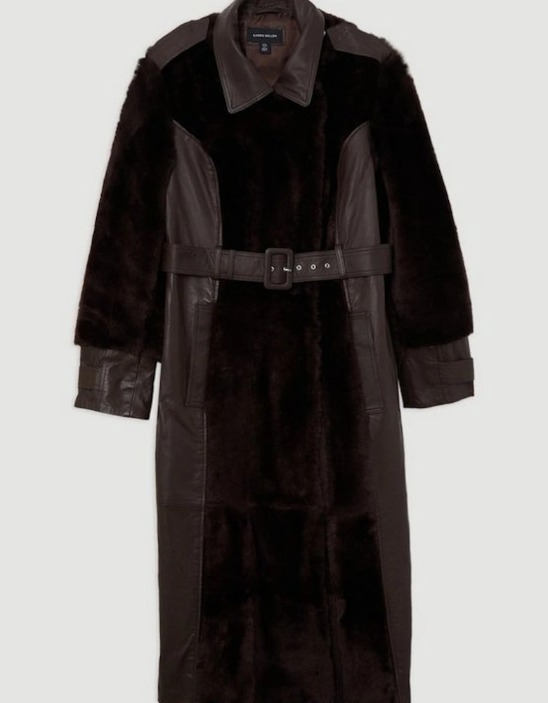 Shearling Trench Coat