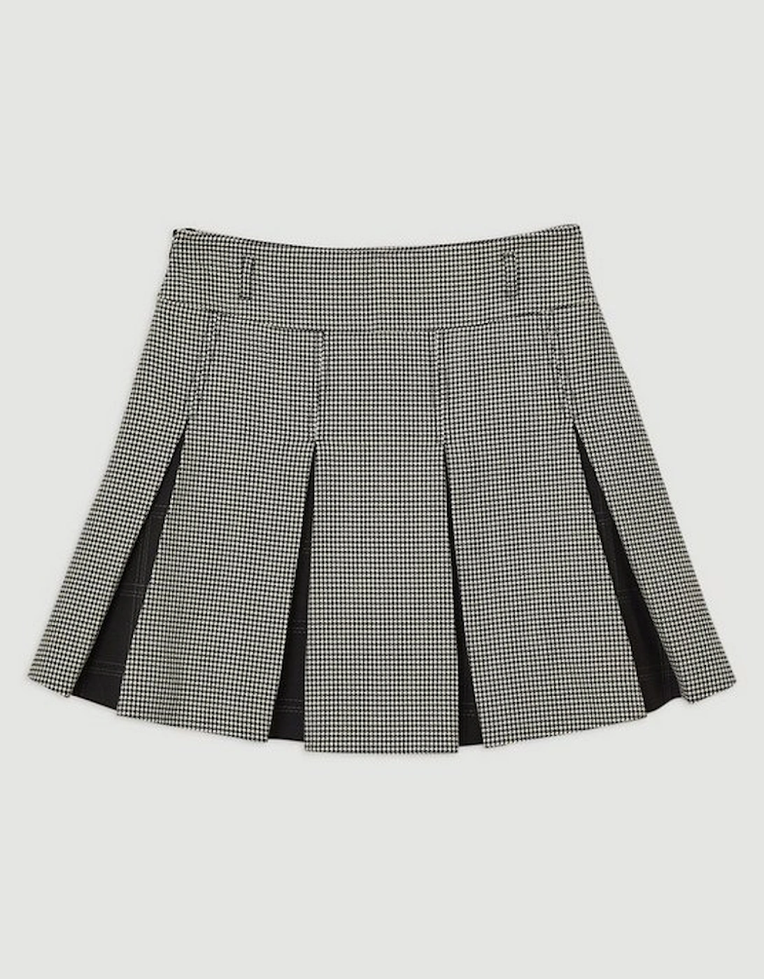 Tailored Check Pleated Mini Skirt