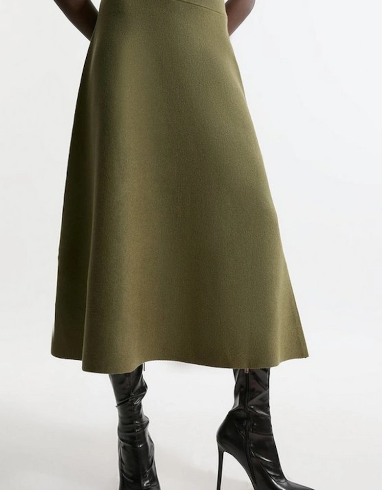 Lydia Millen Viscose Blend Milano Knit Full Midi Skirt