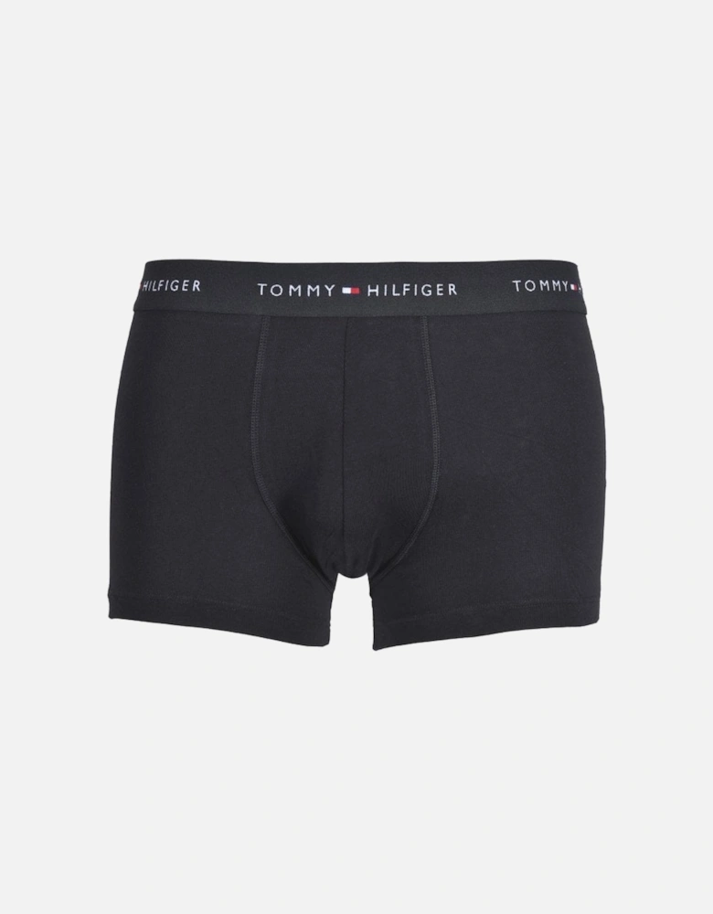 3-Pack Signature Cotton Boxer Trunks, Black