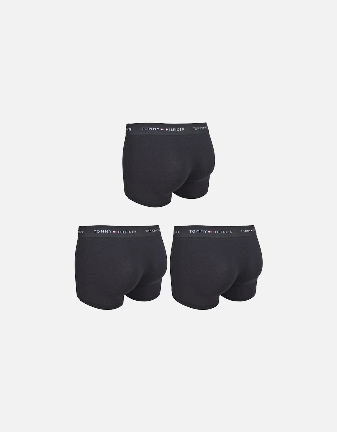 3-Pack Signature Cotton Boxer Trunks, Black