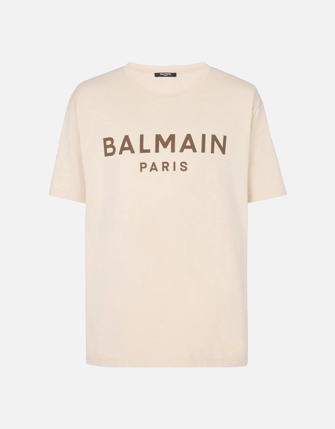 Brown Logo Print T-Shirt in Ivory Brown, 4 of 3