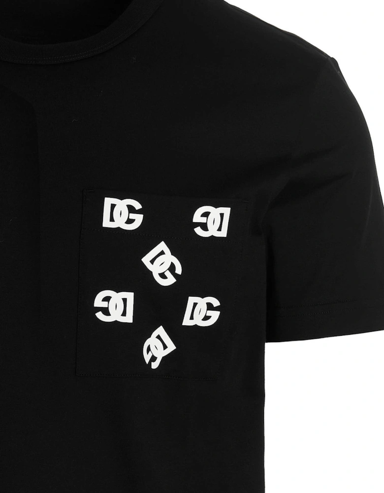 DG Pocket Logo Printed T-Shirt in Black