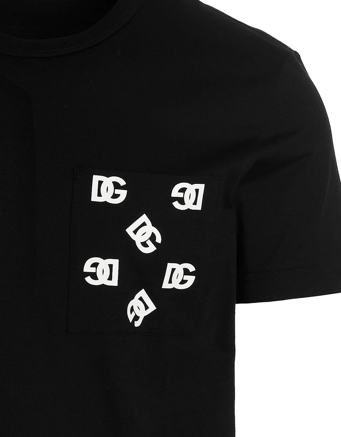 DG Pocket Logo Printed T-Shirt in Black