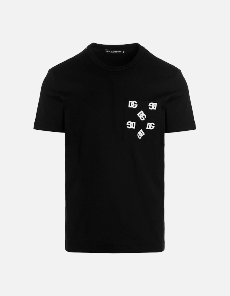 DG Pocket Logo Printed T-Shirt in Black