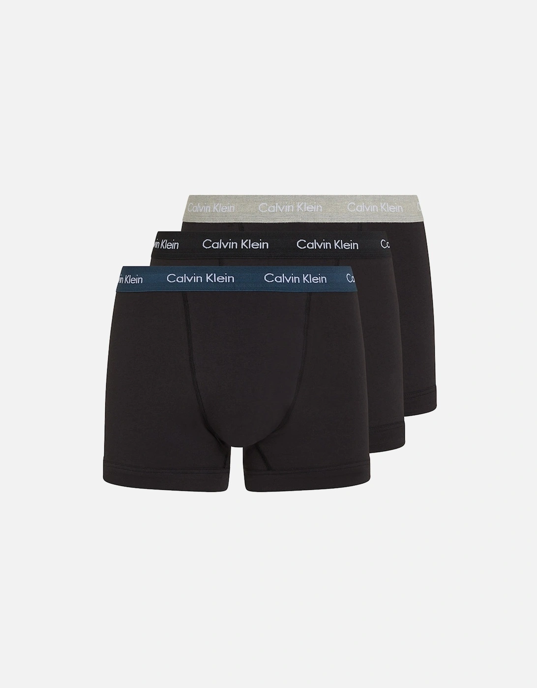 3-Pack Cotton Stretch Boxer Trunks, Black, 8 of 7