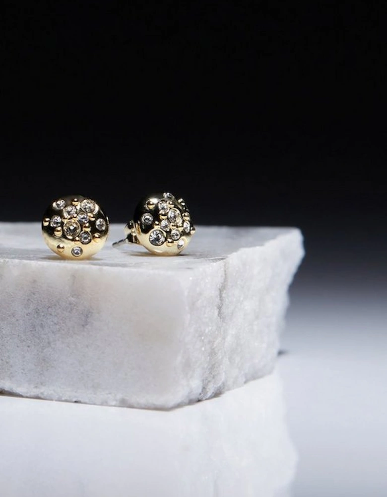 Hand Set European Crystal Sprinkle Stud Earrings