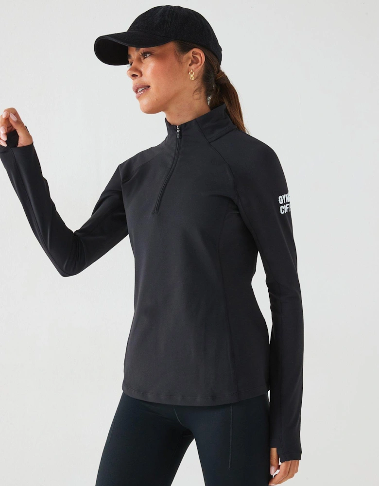 Women's Training Relentless 1/4 Zip - Black