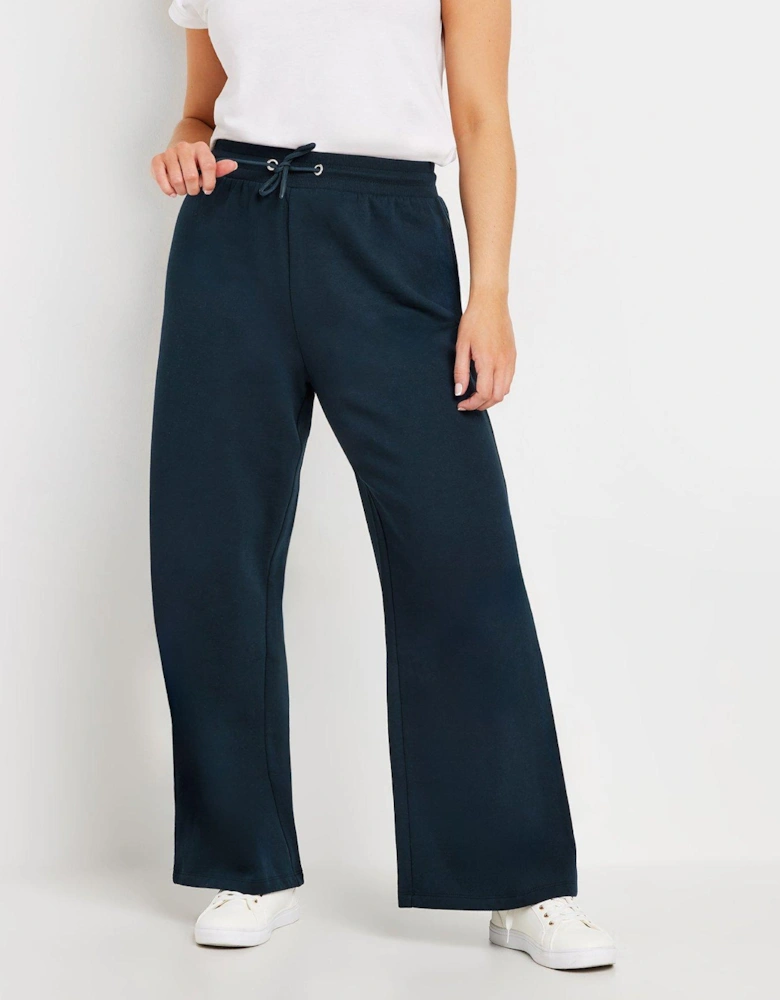 Wide Leg Joggers - Blue