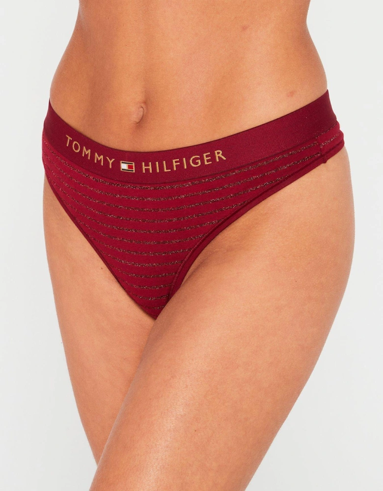 Lurex Thong - Red