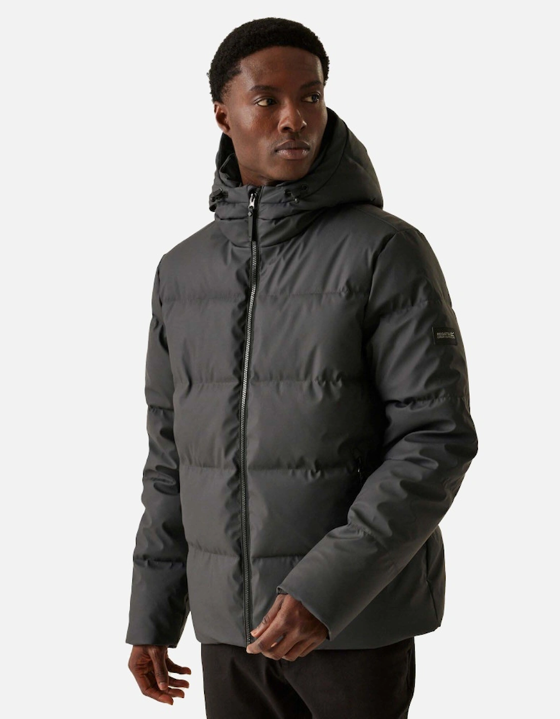 Mens Saltern Padded Insulated Hooded Jacket, 5 of 4