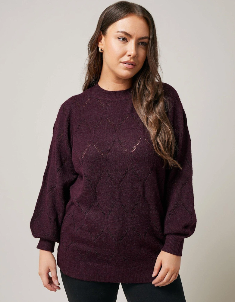 Pointelle Jumper - Purple